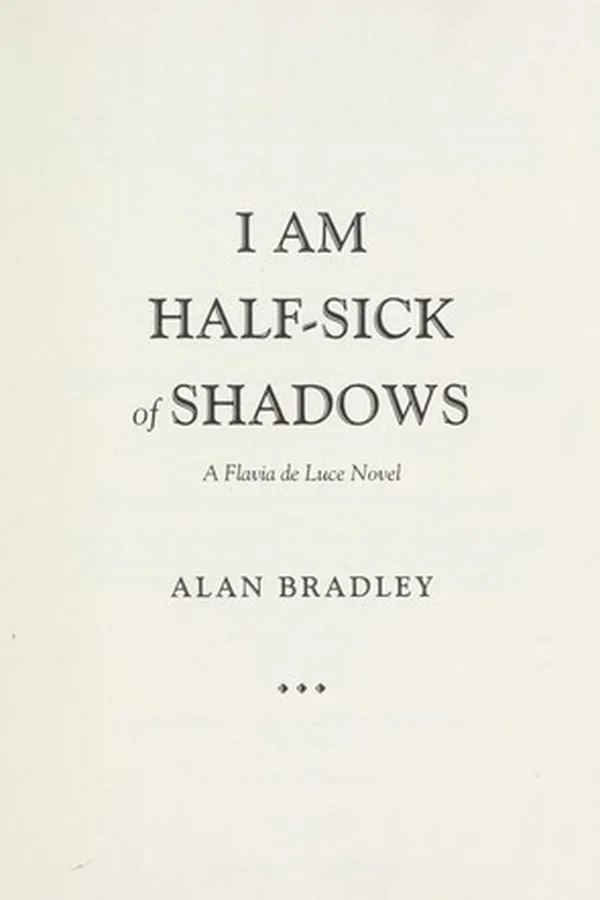 Capa de I am half-sick of shadows