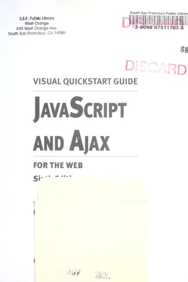 Cover of JavaScript and Ajax for the Web