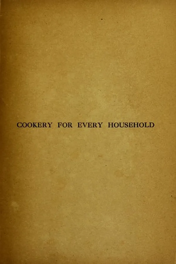 Capa de Cookery for every household