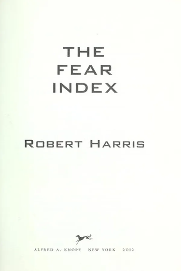 Capa de The fear index