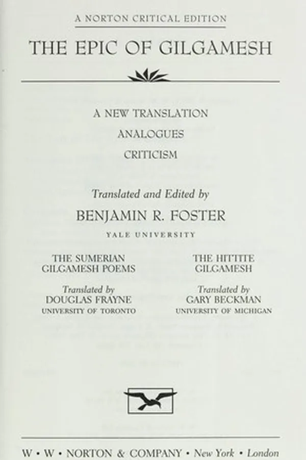 Capa de The epic of Gilgamesh