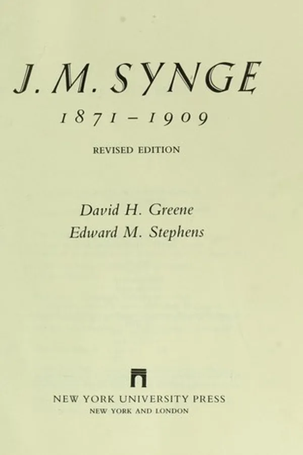 Capa de J.M. Synge, 1871-1909