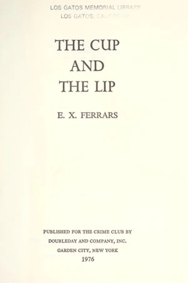 Capa de The cup and the lip