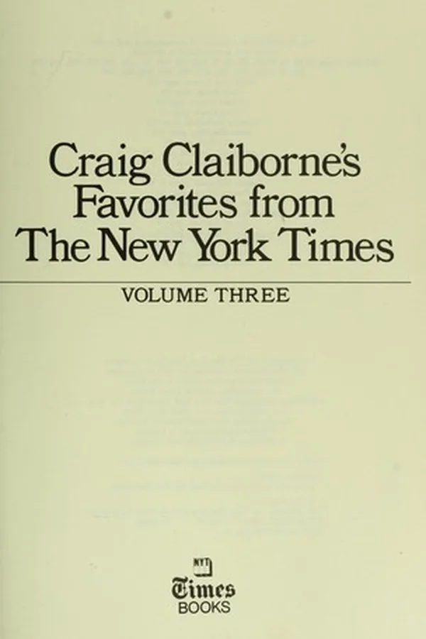 Capa de Craig Claiborne's Favorites From The New York Times