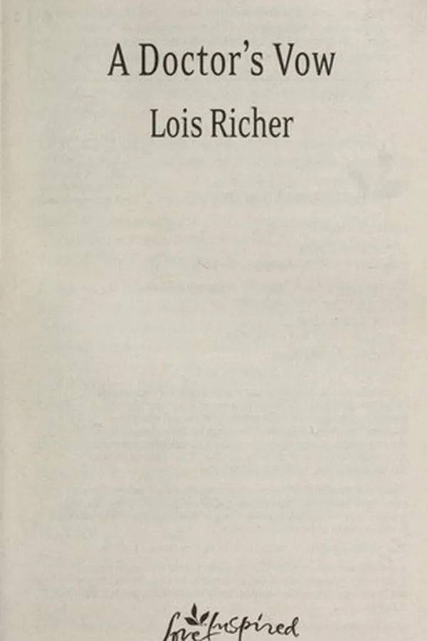Capa de A Doctor's Vow, A Doctors Promise