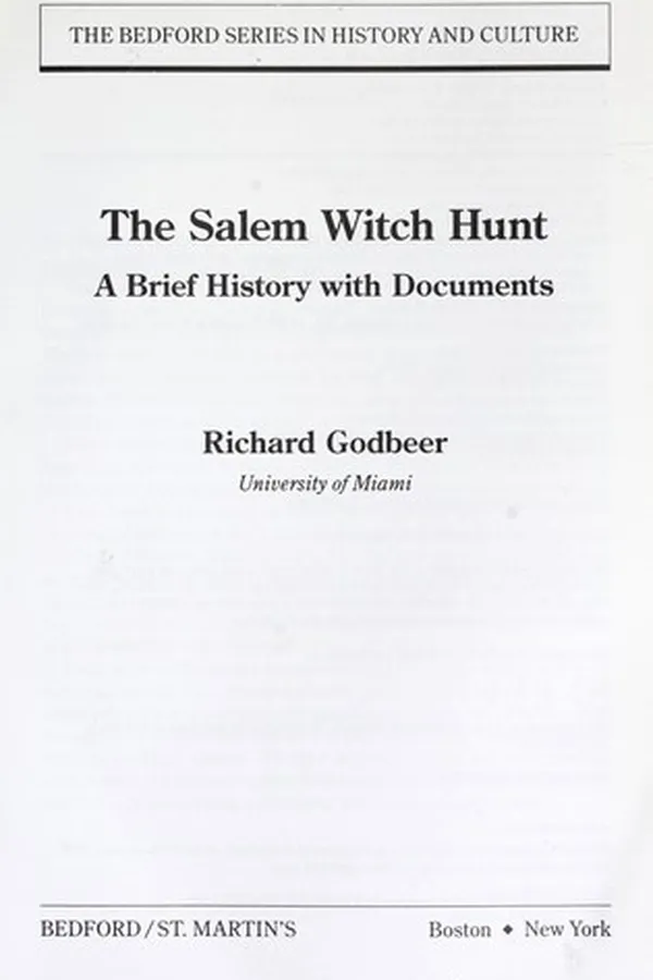 Capa de The Salem witch hunt