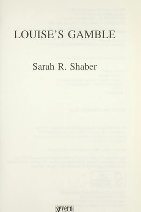 Capa de Louise's gamble
