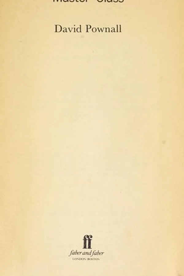 Capa de Master class