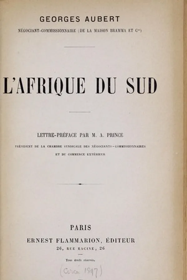 Capa de L'Afrique du Sud