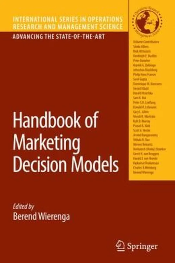 Capa de Handbook of Marketing Decision Models
            
                International Series in Operations Research  Management Science