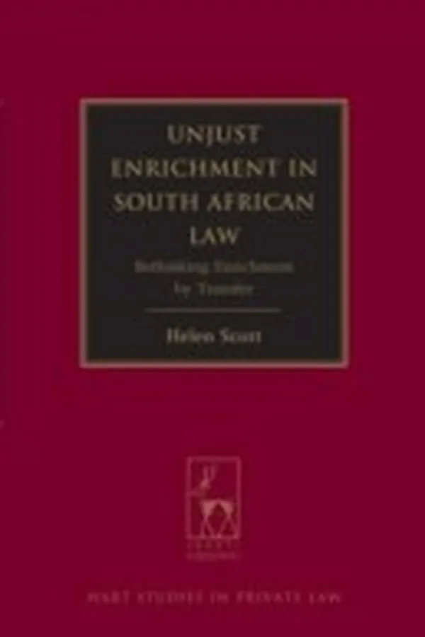 Capa de Unjust Enrichment In South African Law