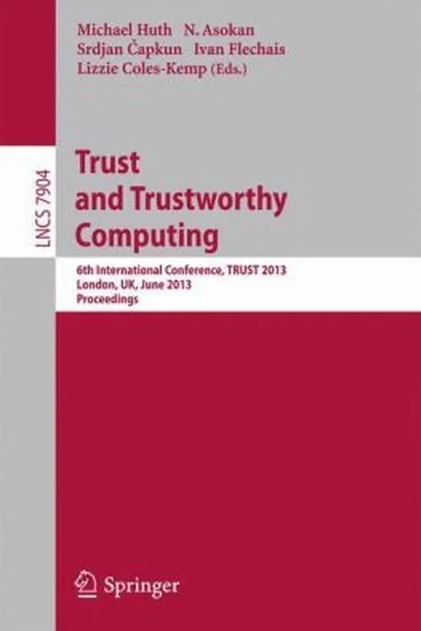 Capa de Trust and Trustworthy Computing
            
                Lecture Notes in Computer Science  Security and Cryptology