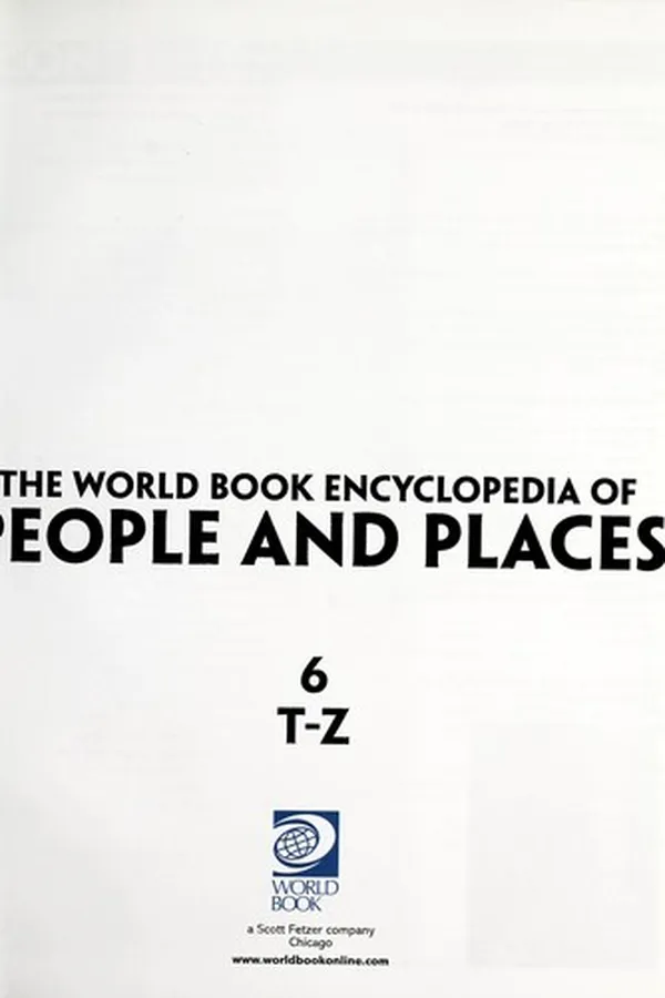Capa de The World Book encyclopedia of people and places