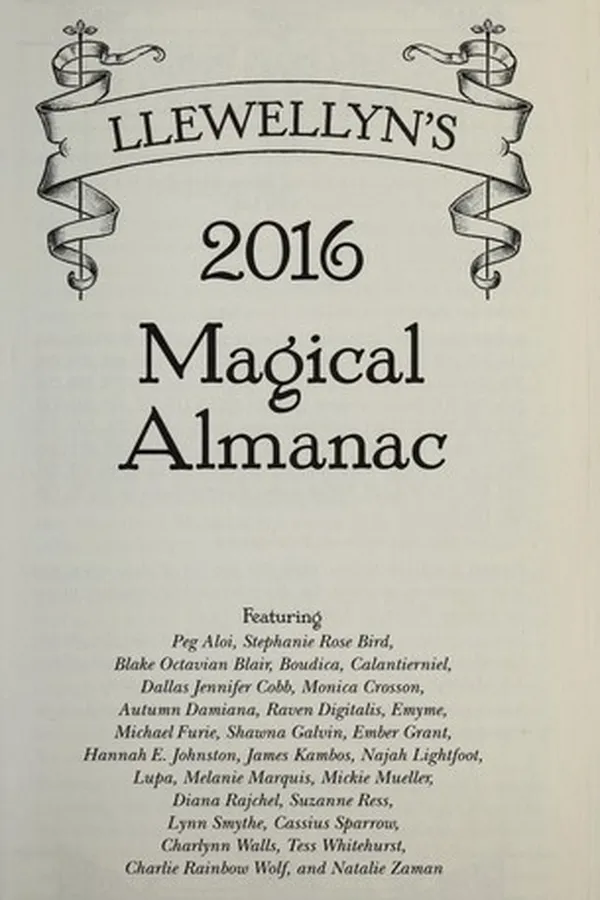 Capa de Llewellyn's 2016 magical almanac