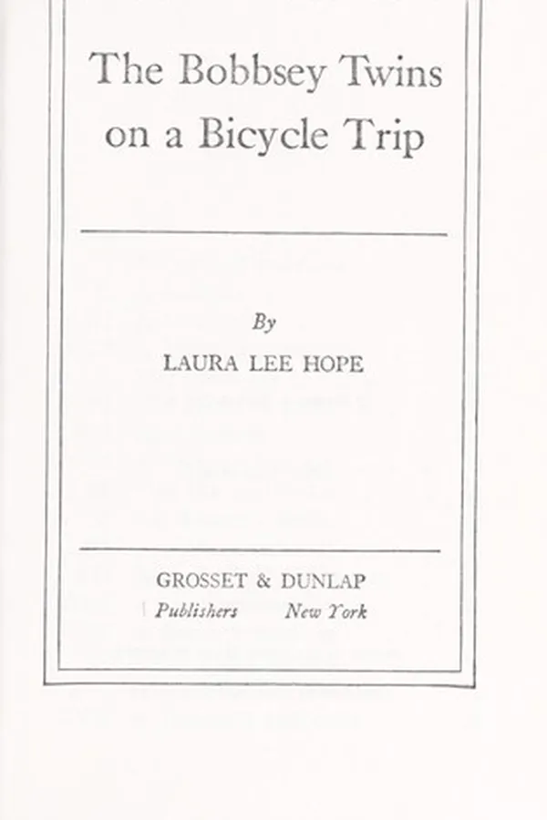 Capa de The Bobbsey Twins on a Bicycle Trip