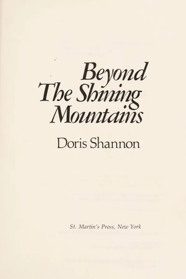 Capa de Beyond the shining mountains