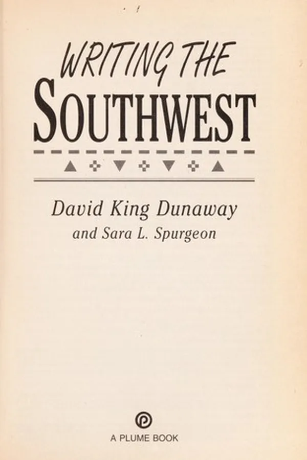 Capa de Writing the Southwest