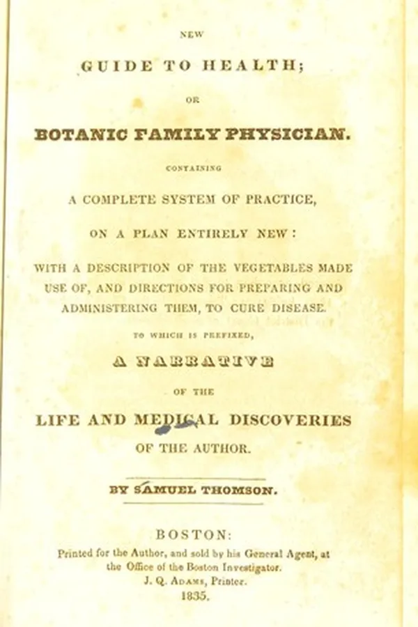 Capa de A narrative of the life and medical discoveries of Samuel Thomson