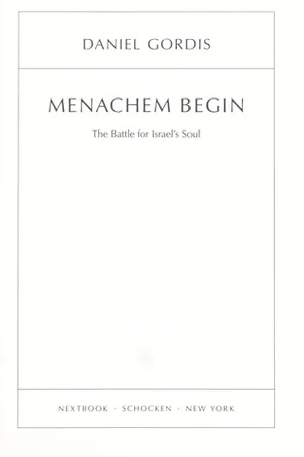 Capa de Menachem Begin
