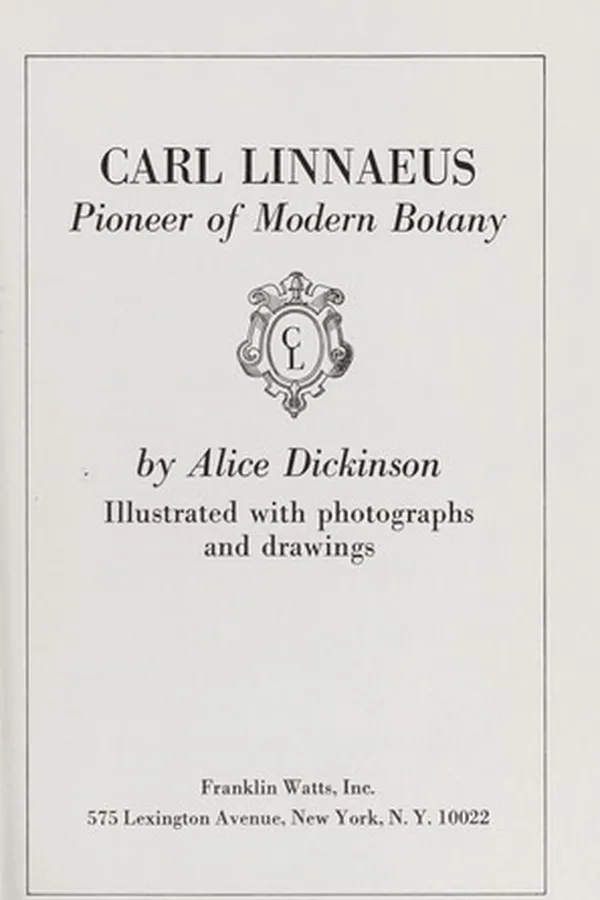 Capa de Carl Linnaeus; pioneer of modern botany
