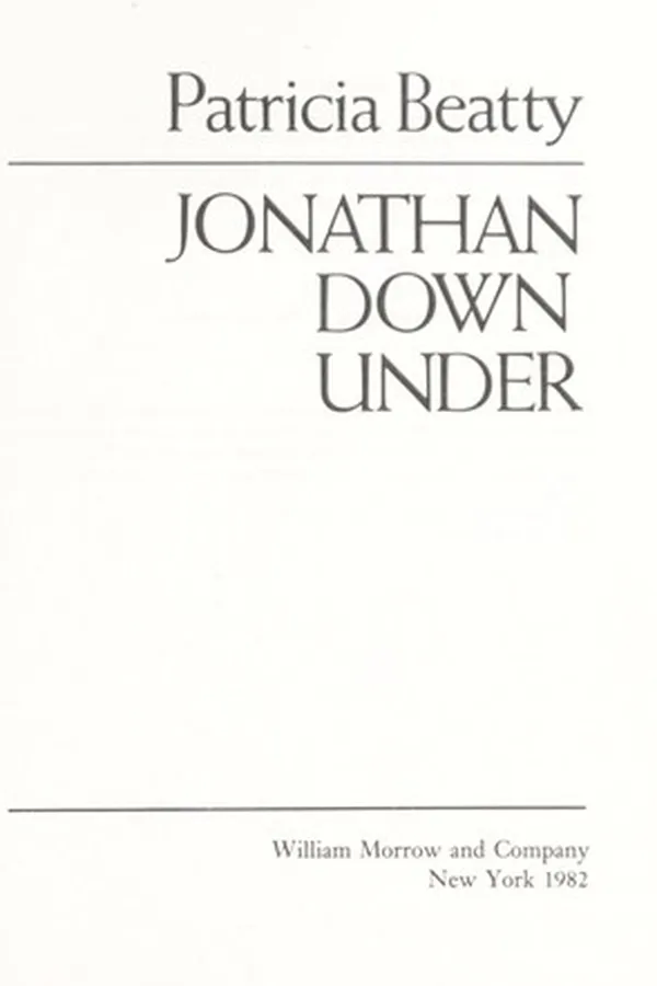 Capa de Jonathan down under