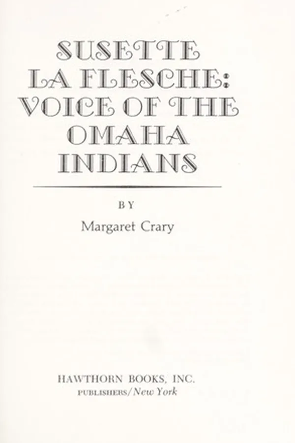 Capa de Susette La Flesche: voice of the Omaha Indians