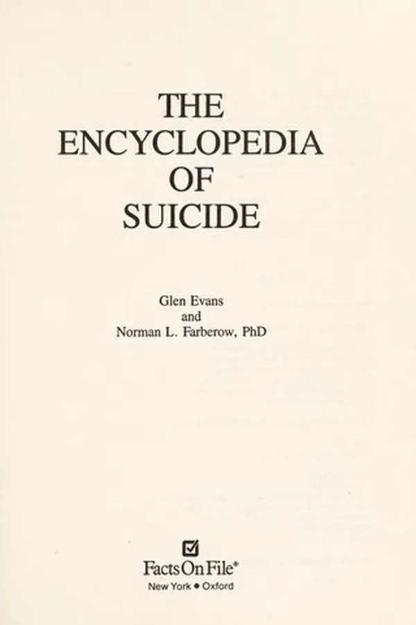 Capa de The encyclopedia of suicide