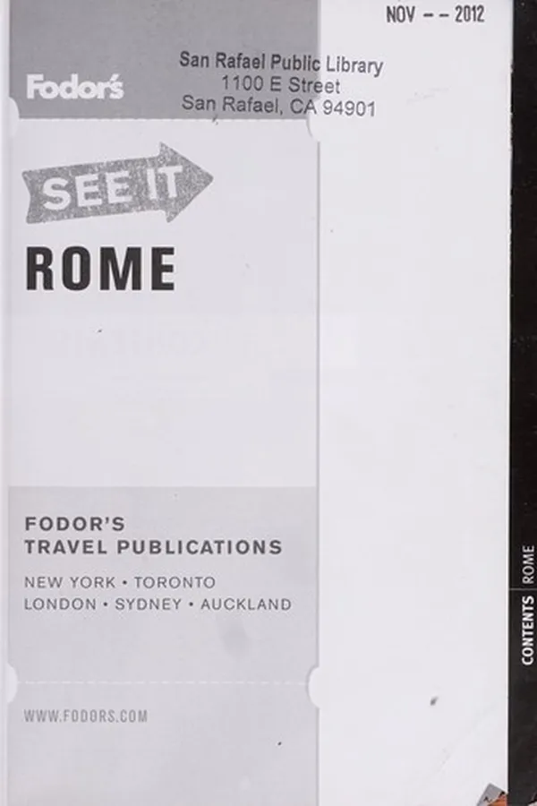 Cover of Fodor's see it Rome