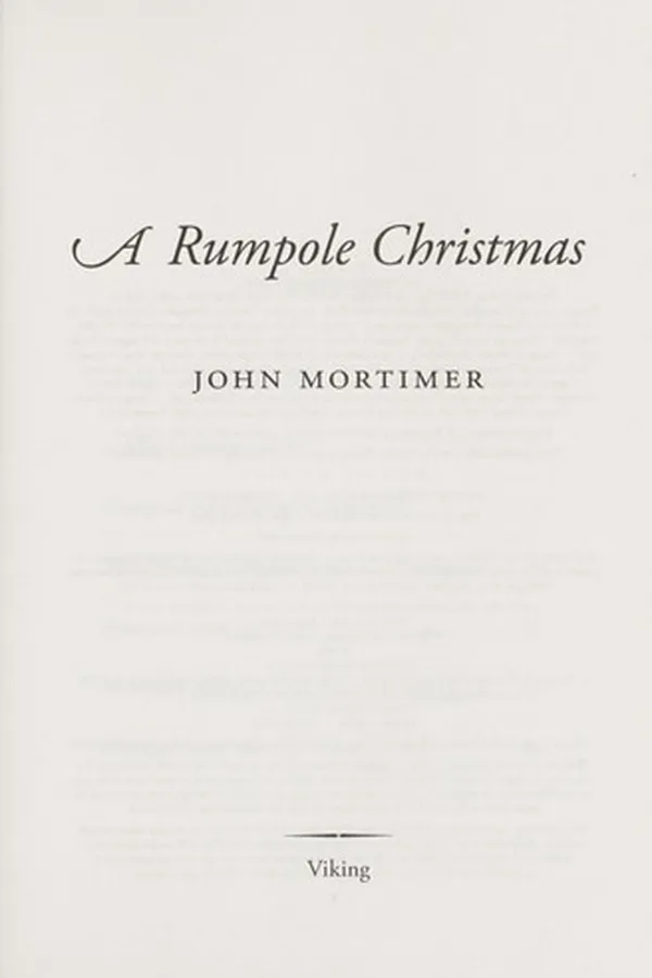 Capa de A Rumpole Christmas