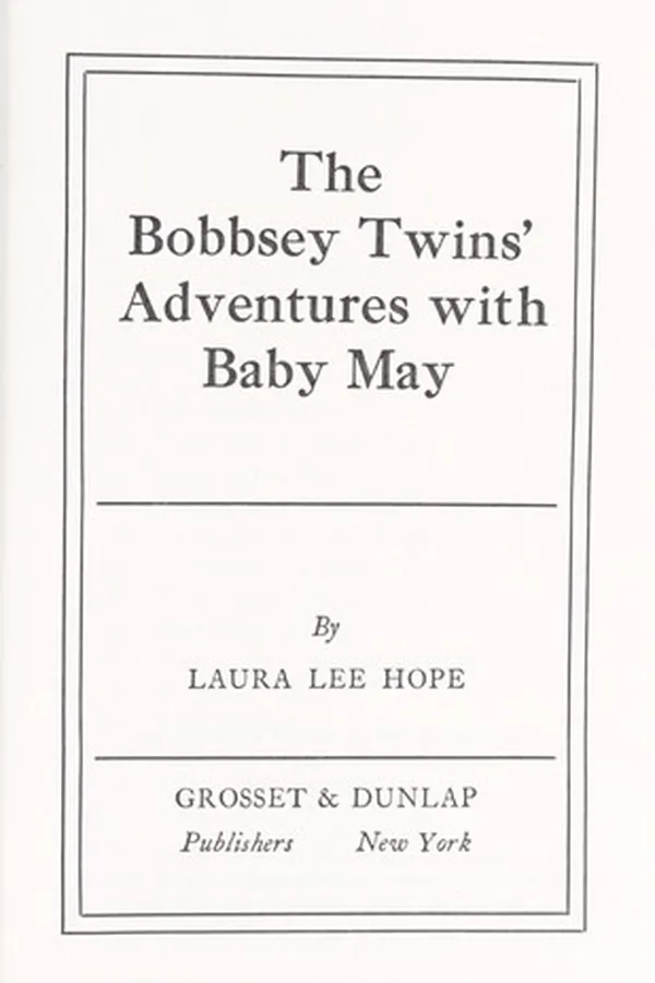Capa de Bobbsey Twins Adventures of Baby May