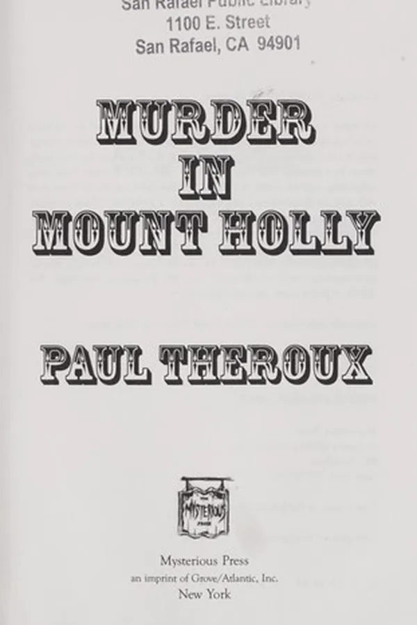 Capa de Murder in Mount Holly