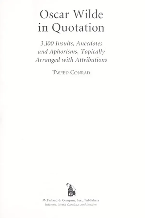Capa de Oscar Wilde in quotation