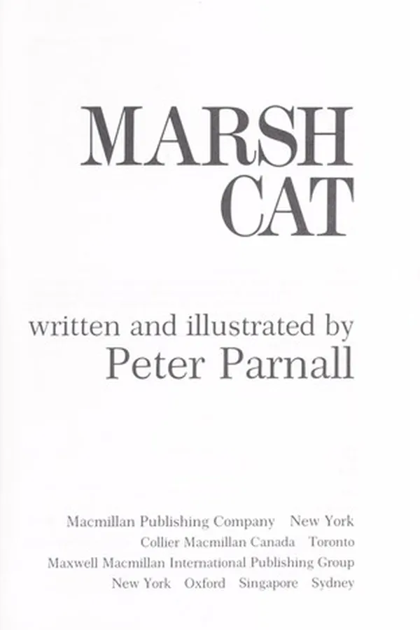 Capa de Marsh cat