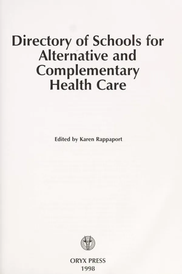 Capa de Directory of schools for alternative and complementary health care