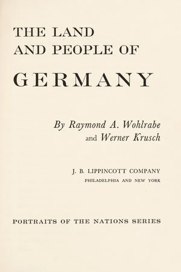 Capa de The land and people of Germany