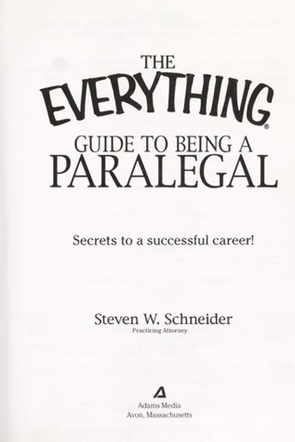 Capa de The everything guide to being a paralegal