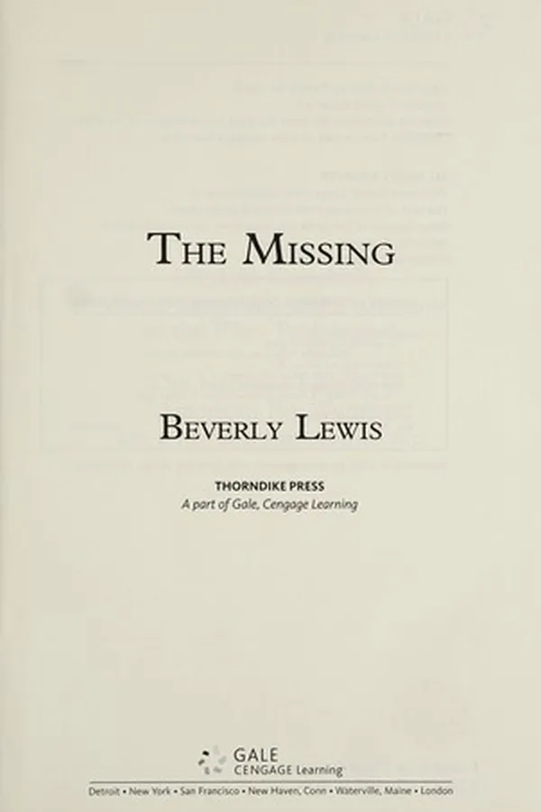 Cover of The Missing
