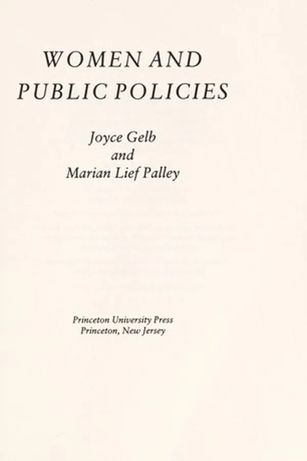 Capa de Women and public policies