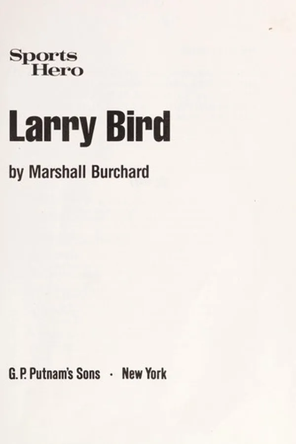 Capa de Sports hero, Larry Bird