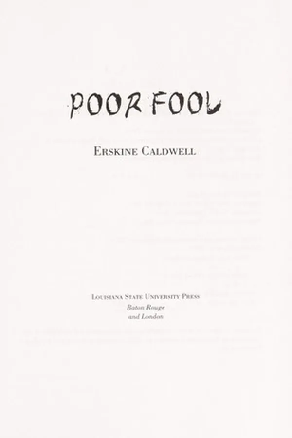 Capa de Poor fool