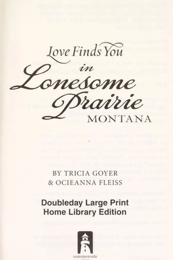 Capa de Love finds you in Lonesome Prairie, Montana