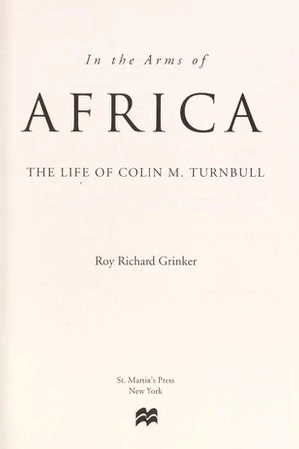 Capa de In the arms of Africa