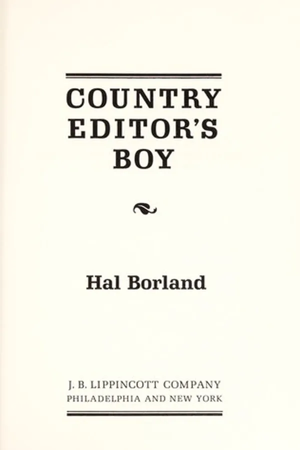 Capa de Country editor's boy
