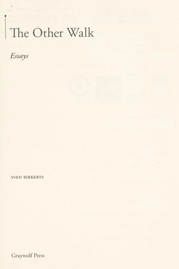 Cover of The other walk