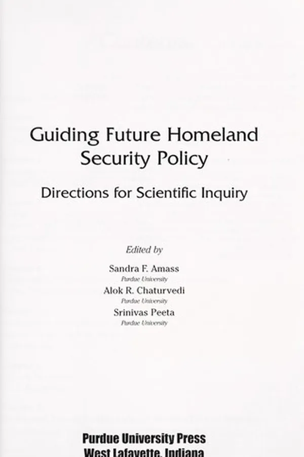 Capa de Guiding future homeland security policy