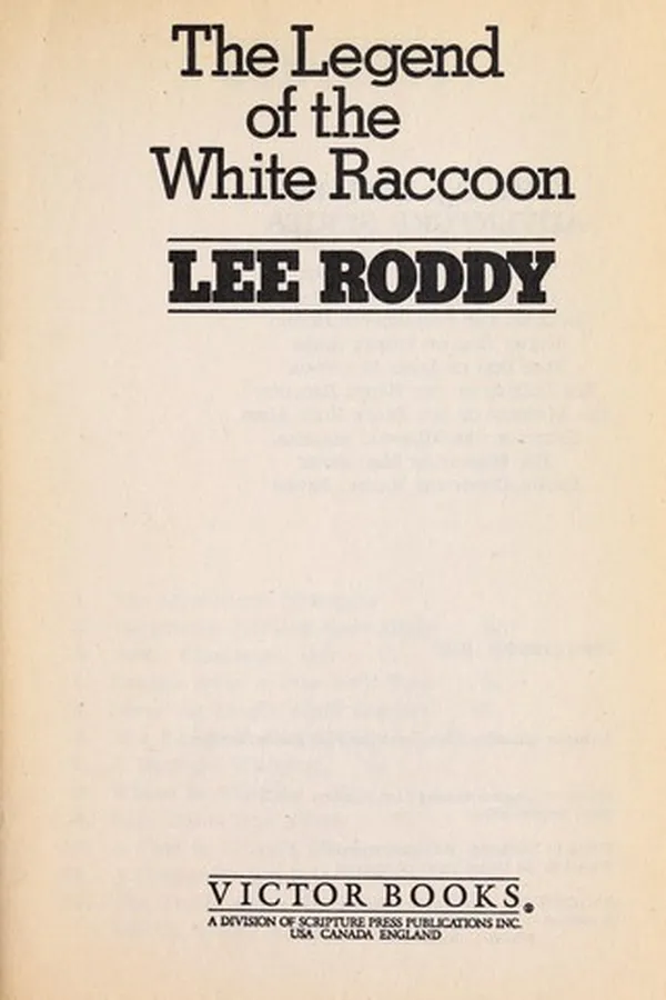 Capa de The legend of the white raccoon