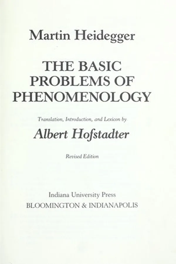 Capa de Grundprobleme der Phänomenologie