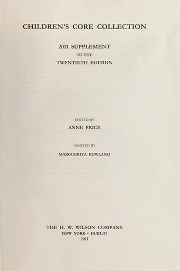 Capa de Children's core collection