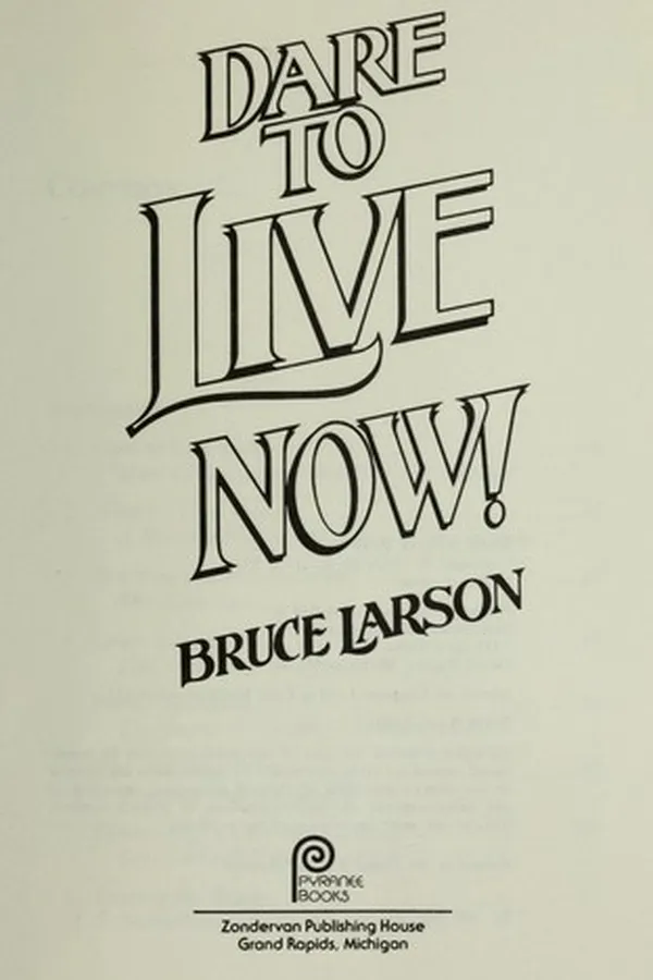Capa de Dare to Live Now