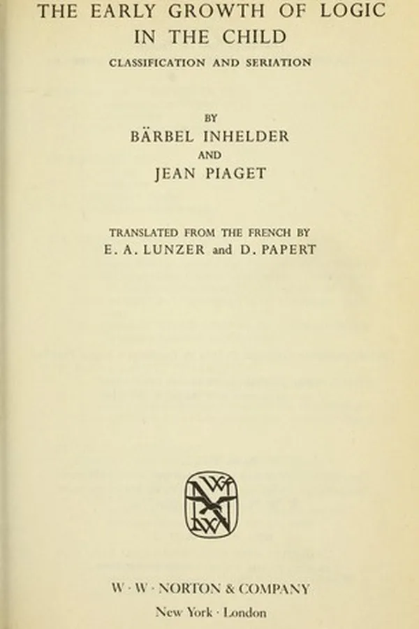 Capa de Genèse des structures logiques élémentaires